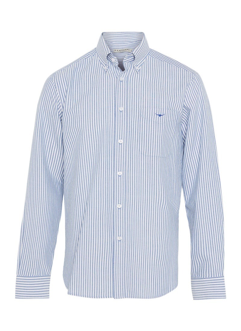 RM Williams Collins Button Down Shirt - Blue / White | Buy Online at ...