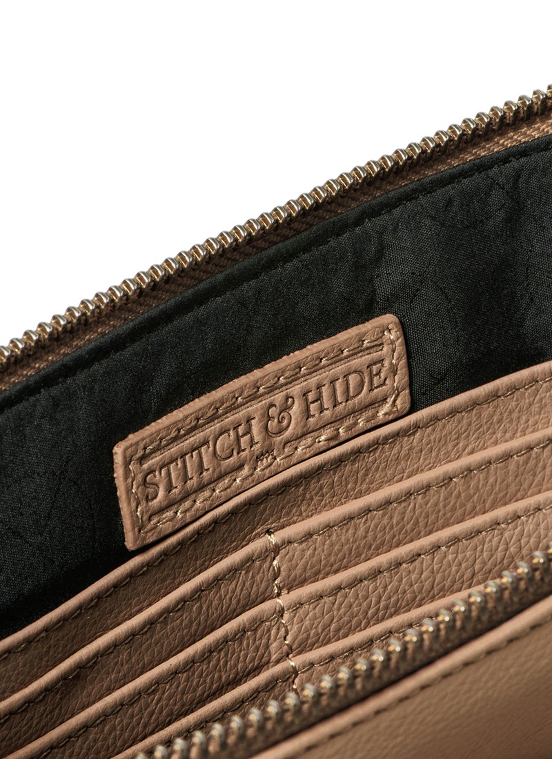 Stitch & Hide Leather Juliette Clutch Bag Maple - Gifts NZ