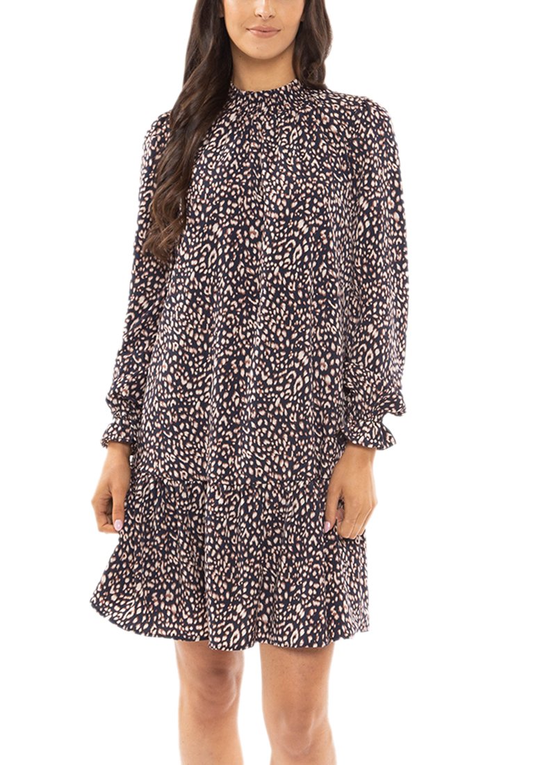 Leila + Luca Happy Days Dress - Navy Leopard | Buy Online at Mode.co.nz