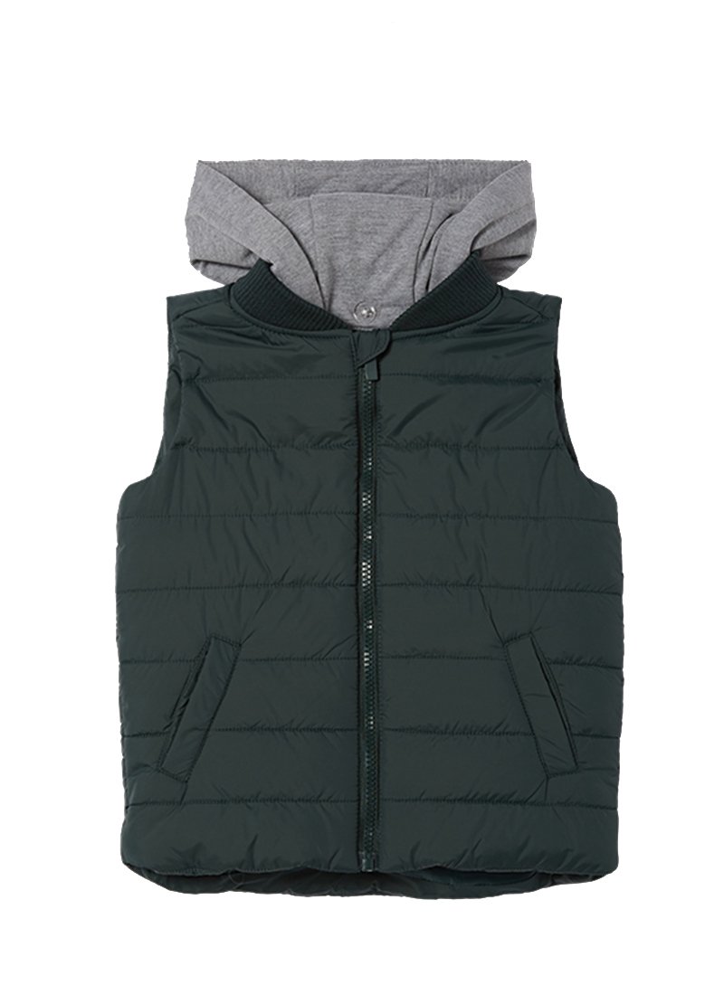 hunter green puffer vest