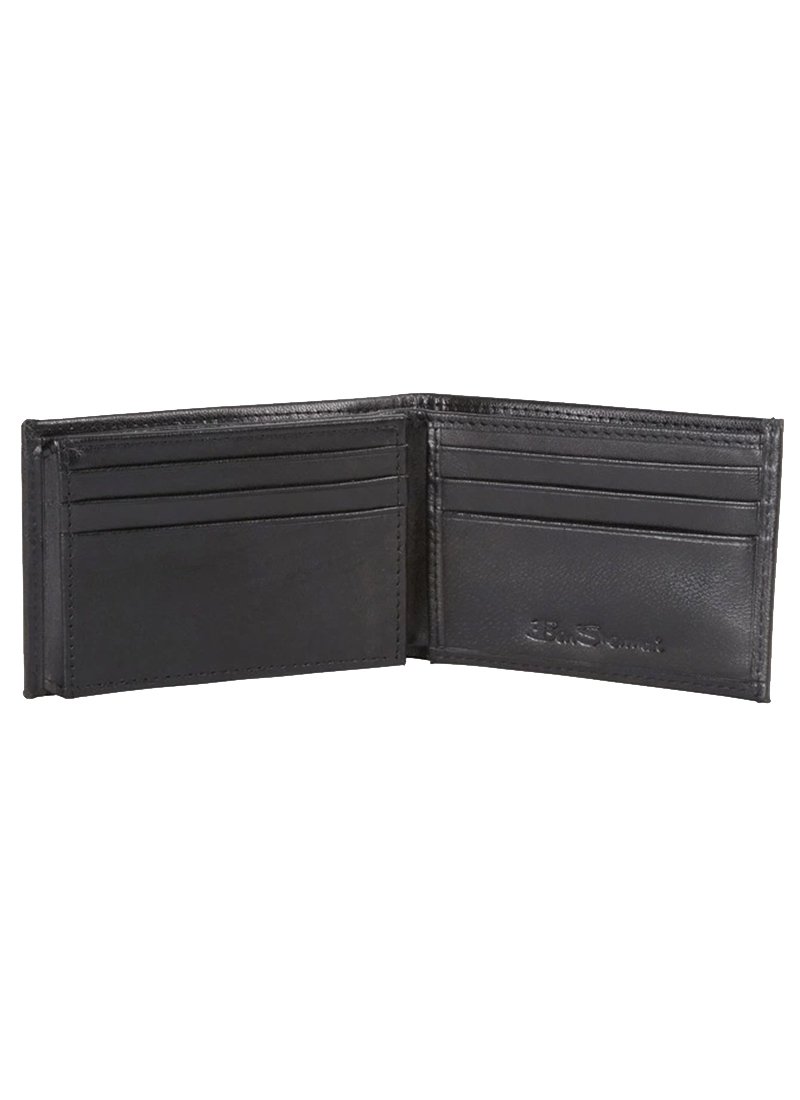 Ben Sherman Black Leather Slim Tri-fold Wallet | Shop Ben Sherman Online