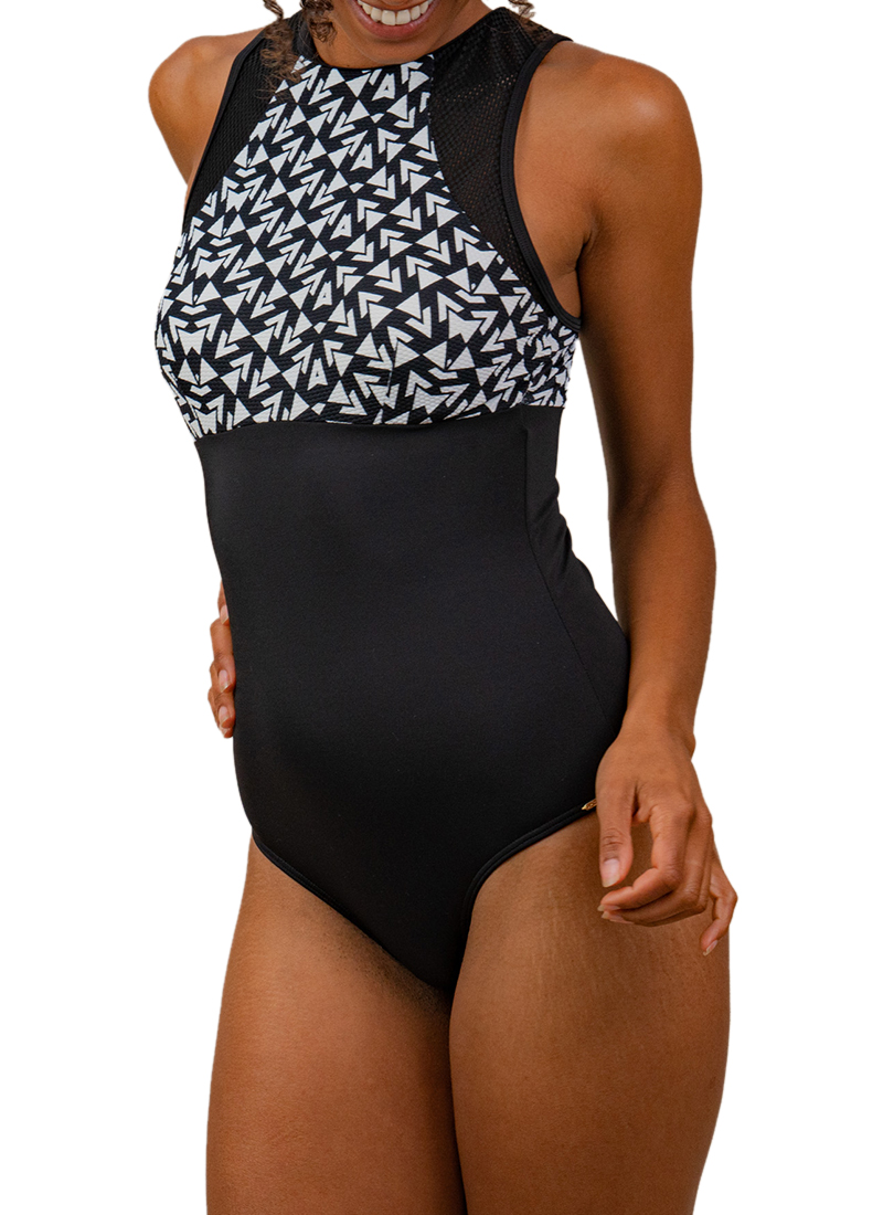 Piha Ergon Mesh High Neck One Piece Swimsuit Shop Piha Online