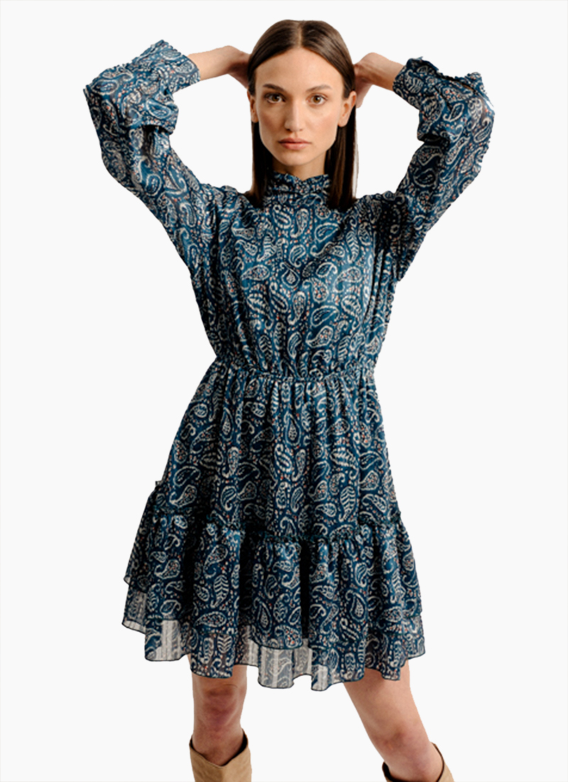 Molly Bracken Blue Paisley Dress | Shop Molly Bracken Online