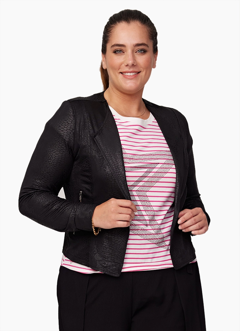 Plus size snakeskin jacket best sale